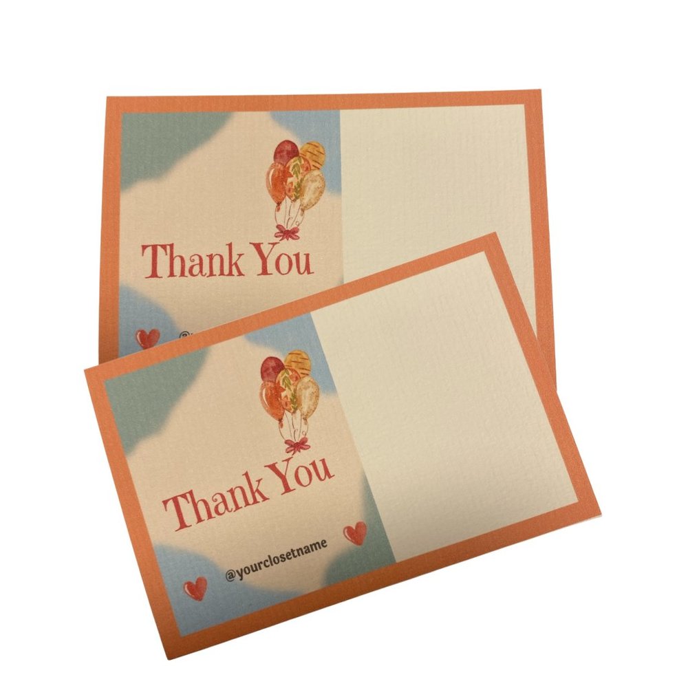 Thank You Packaging Insert Cards